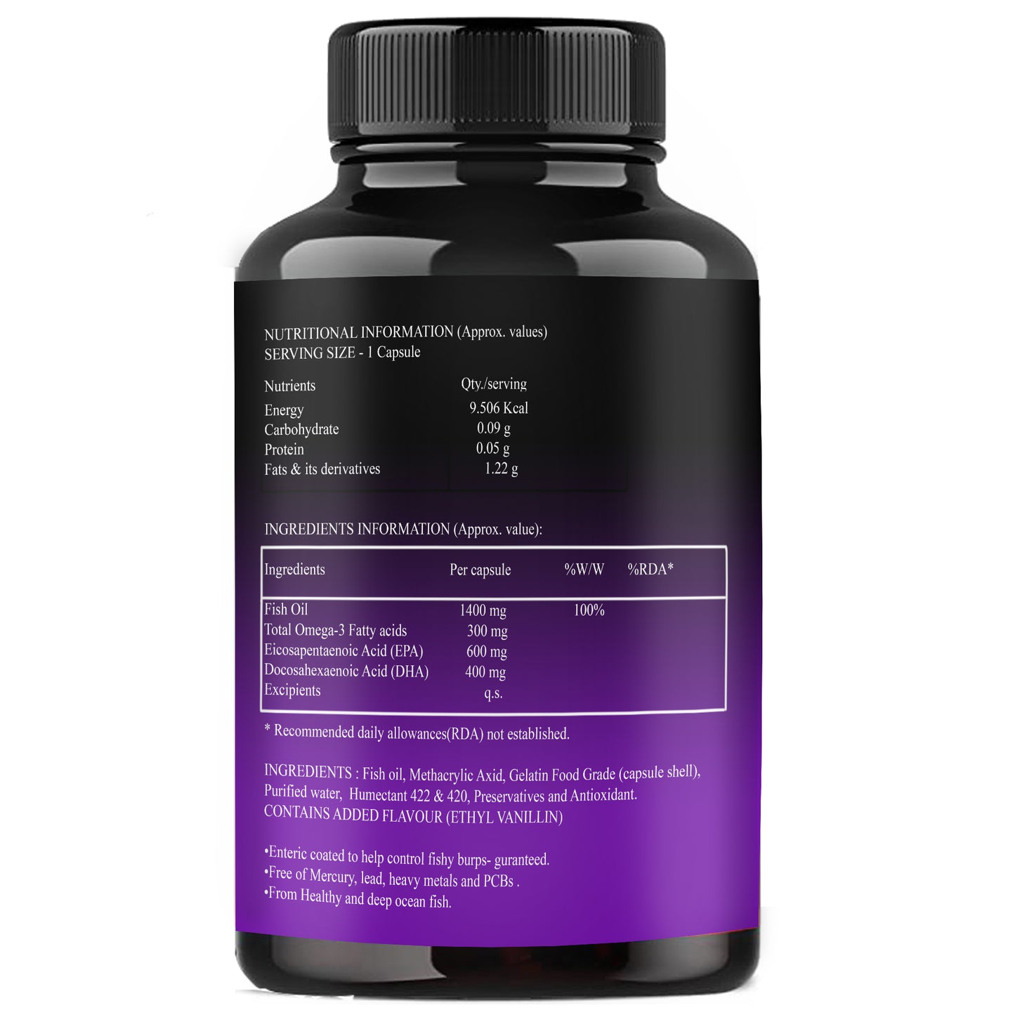 Fish Oil Triple Strength with 1000 Mg Omega 3 (600Mg Epa, 400Mg Dha) (30 No)